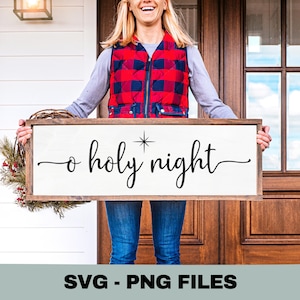 Weihnachts-Svg, O heilige Nacht-Svg-Schnitt-Datei, Christliches Weihnachtszeichen-Svg, Jesus-Svg, Weihnachtsliedtext, Krippe, Feiertags-Svg Cricut-Datei