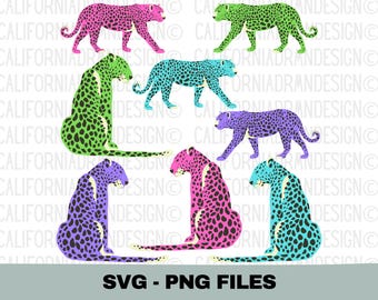 Leopard Print Bundle SVG, Cheetah Animal Pattern Print SVG, Leopard Clipart, Leopard Stickers, Leopard Aesthetics, Cricut Svg & Png Cut File