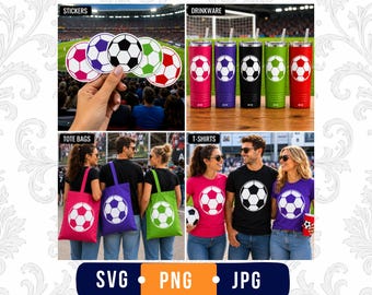 Soccer Ball SVG PNG, Soccer SVG, Soccer Clipart, Soccer Team Shirt Design, Soccer Png, Cricut Cut File, Sports Svg