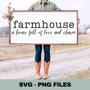 Bauernhaus Zeichen SVG-PNG-Dateien, Bauernhaus Definition SVG, Modernes Bauernhaus Dekor Schmuck, Einweihungsgeschenk, Holzschild, Home Dekor geschnitten Datei