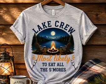 Personalized Lake Crew Shirt, Matching Family Lake Vacation Shirts, Custom Funny Cabin Camping Tee, Lake House Gift
