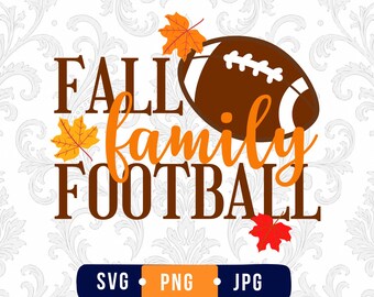 Calcio in famiglia autunnale SVG PNG / Maglietta per la partita di calcio SVG / File Cricut per il calcio autunnale / Design per felpa autunnale / Download digitale