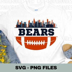 Bears SVG, Futebol SVG, Chicago SVG, Camiseta Bears, Camisa Bears, Camisetas de Futebol, Futebol de Chicago, Camiseta de Chicago, Arquivos de Corte Cricut SVG