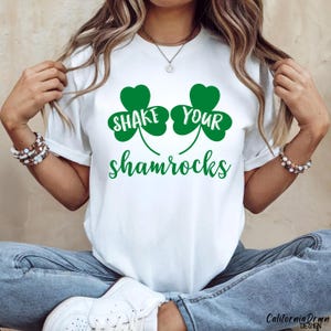 Lustige St Patrick's Day SVG, schütteln Sie Ihre Shamrocks SVG PNG, Shamrock Cricut Cut-Datei, St. Patty's Day Shirt Design, irischer Klee svg Bild 3