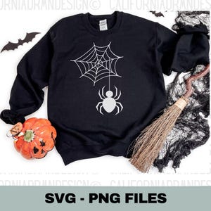 Spider Web SVG, Scary Spider SVG, Halloween Spider SVG, Happy Halloween Svg, Spider Cobweb Svg, Halloween Svg & Png Vector Cricut File