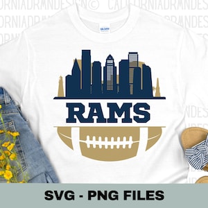 Rams SVG, Football SVG, LA Svg, Rams T Shirt, Rams Shirt, Football Tees, Los Angeles Ramss Football T-Shirt, Sports Svg, Cricut Svg Files
