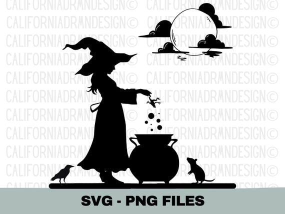 Witch Cauldron Halloween SVG, Witches Spooky Brew Potion Svg, Witch Svg, Halloween Lover Gift, Halloween Sublimation, SVG & PNG Cricut File