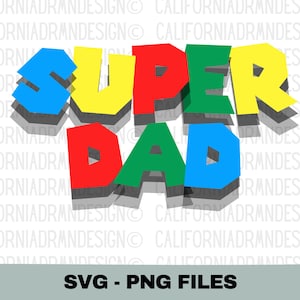 Super Pai SVG, Presente para o Dia dos Pais, Presente para o Pai, Camiseta Super Pai, Camiseta para o Dia dos Pais, Design SVG para o Dia dos Pais, Arquivo Cricut SVG para o Dia dos Pais
