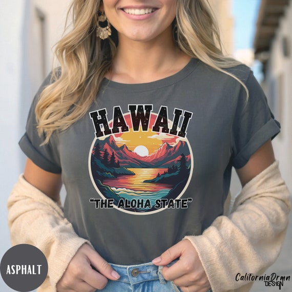 Hawaii Aloha State Graphic Vintage Vintage Retro T Shirt Hawaii Aloha State Graphic Vintage Vintage Retro T Shirt
