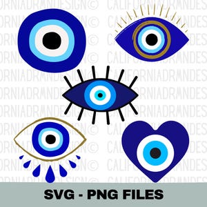 Proteção contra mau-olhado Svg, Símbolo de mau-olhado de boa sorte Clipart, Olho turco Svg, Místico espiritual sobrenatural Svg, Amuleto Svg, Cricut Svg Png