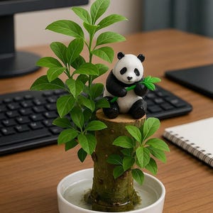 Brazilian Wood Plant – Mini Desktop Office Decoration, Natural Indoor Green Accent