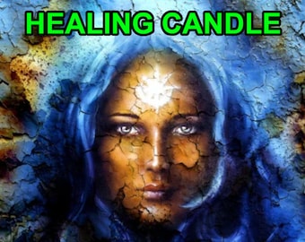 Healing Candle/ Help With Illnesses, health related problems / Ease Physical, Spiritual and Mental pain.
