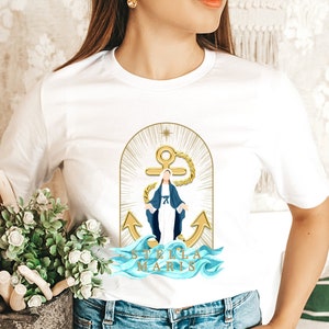 Our Lady, Star of the Sea | STELLA MARIS, Blessed Virgin, Marian Devotion  - Catholic shirt for Women