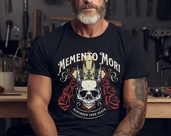 Catholic Memento Mori T-shirt, Halloween, All Souls Day T-shirt, Remember your death, Catholic Men's/Unisex Tee, Skull - Catholic Shirt