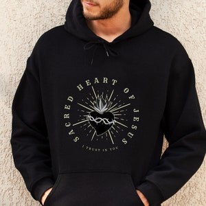Most Sacred Heart of Jesus Hoodie Traditional Catholic Clothing, Jesus, Sacred Heart, Latin Mass, Gift Ideas for Catholic - Catholic Hoodie