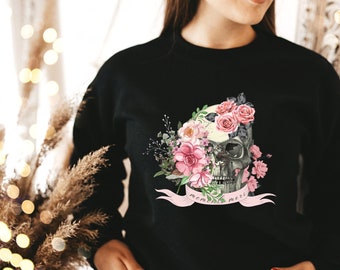 Memento Mori Sweatshirt "Remember Your Death", Traditional Catholic women - Catholic Crewneck Sweatshirt for Women