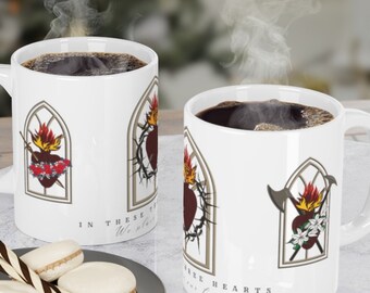 Sacred Hearts Catholic Mug: Jesus, Mary, Joseph - Religious Gift