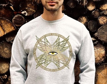Glory to GOD, Seraphim "the burning ones": Gloria in Excelsis Deo, Angel of God - Highest rank of Angel  - Catholic Sweatshirt for Men