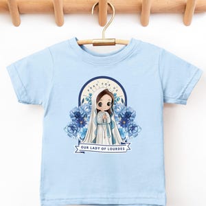 Our Lady of Lourdes Toddler Shirt: Catholic Kids Apparel