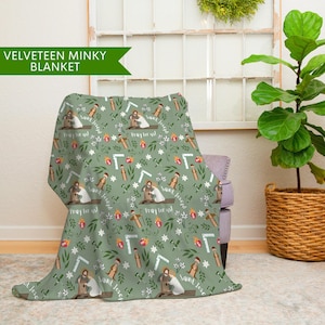 St. Joseph Blanket, Foster Father of Jesus Christ, patron saint of the Universal Church, families, fathers -  Velveteen Minky Blanket
