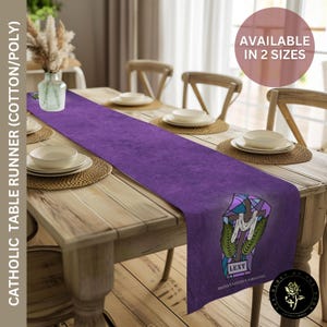 CARÊME : chemin de table pour la prière, le jeûne et l'aumône, carême 40 jours mercredi des Cendres, linge de table catholique, décoration de cuisine/maison - décoration catholique