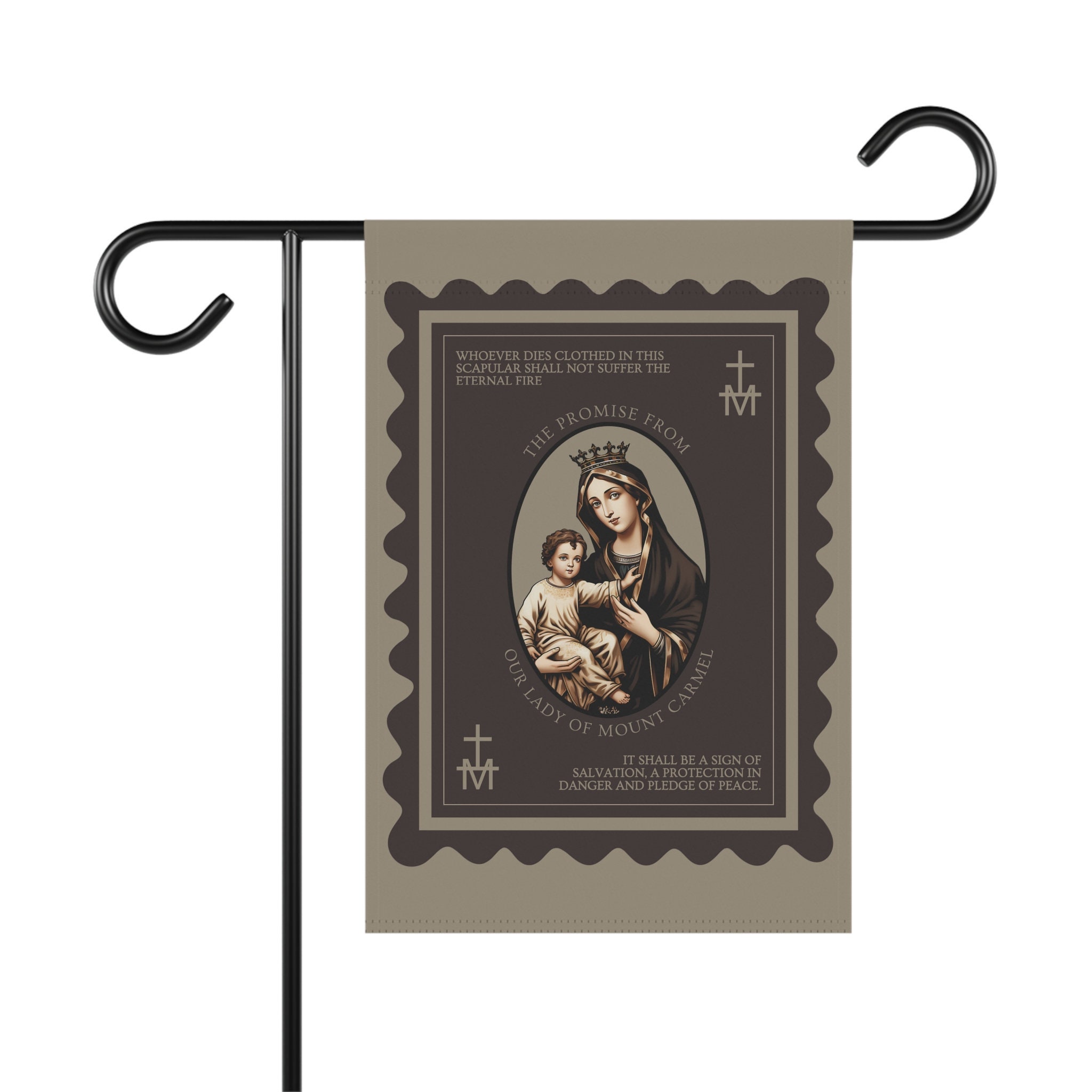 Brown Scapular Inspired Banner, the Promise From Our Lady of Mount ...