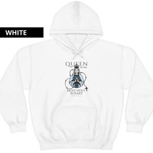 Queen of the Most Holy Rosary Hoodie, Mother of God, Devotion to Rosary ...