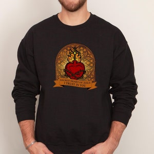 Devotion to the Sacred Heart of Jesus Unisex sweatshirt - Catholic Clothing, Christian Faith Apparel, Religious Gift , Holy Hearts - UNISEX