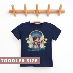 Saint Gabriel the Archangel Toddler Shirt, Baby Tee, St Gabriel Tee, Catholic Devotion, Catholic Saints, Kids Tee Gift - Toddler T-Shirt