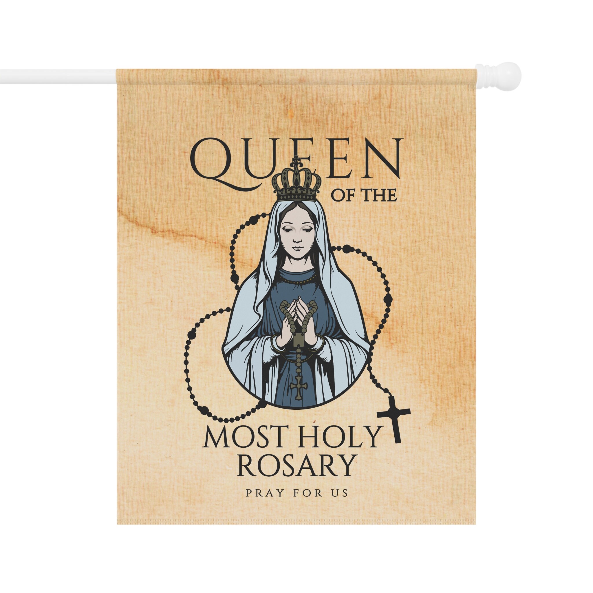 Queen of the Most Holy Rosary House Banner/ Flag, Devotion to Rosary ...