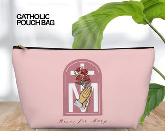 Floral Rosary Pouch: Roses for Mary, Catholic Gift