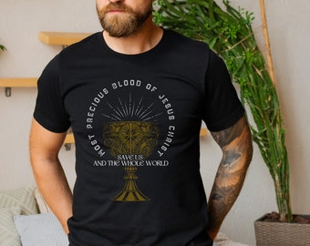 Kostbarstes Blut Christi T-Shirt, Hingabe an das Kostbare Blut unseres Erlösers, Jesus Christus, katholische Hingabe Geschenke-Katholisches Unisex-T-Shirt