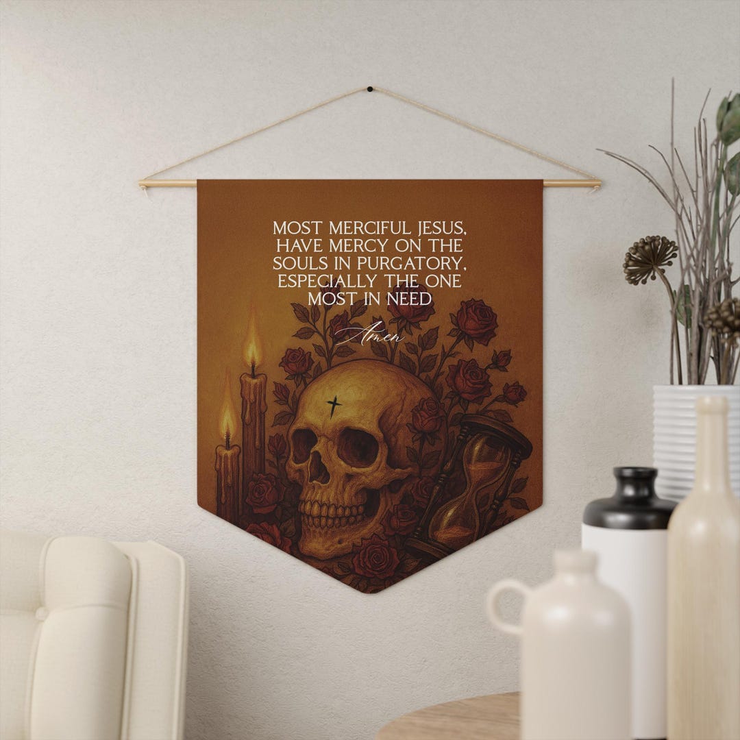 All Souls Day Pennant, Souls in Purgatory, Merciful Jesus Have Mercy ...