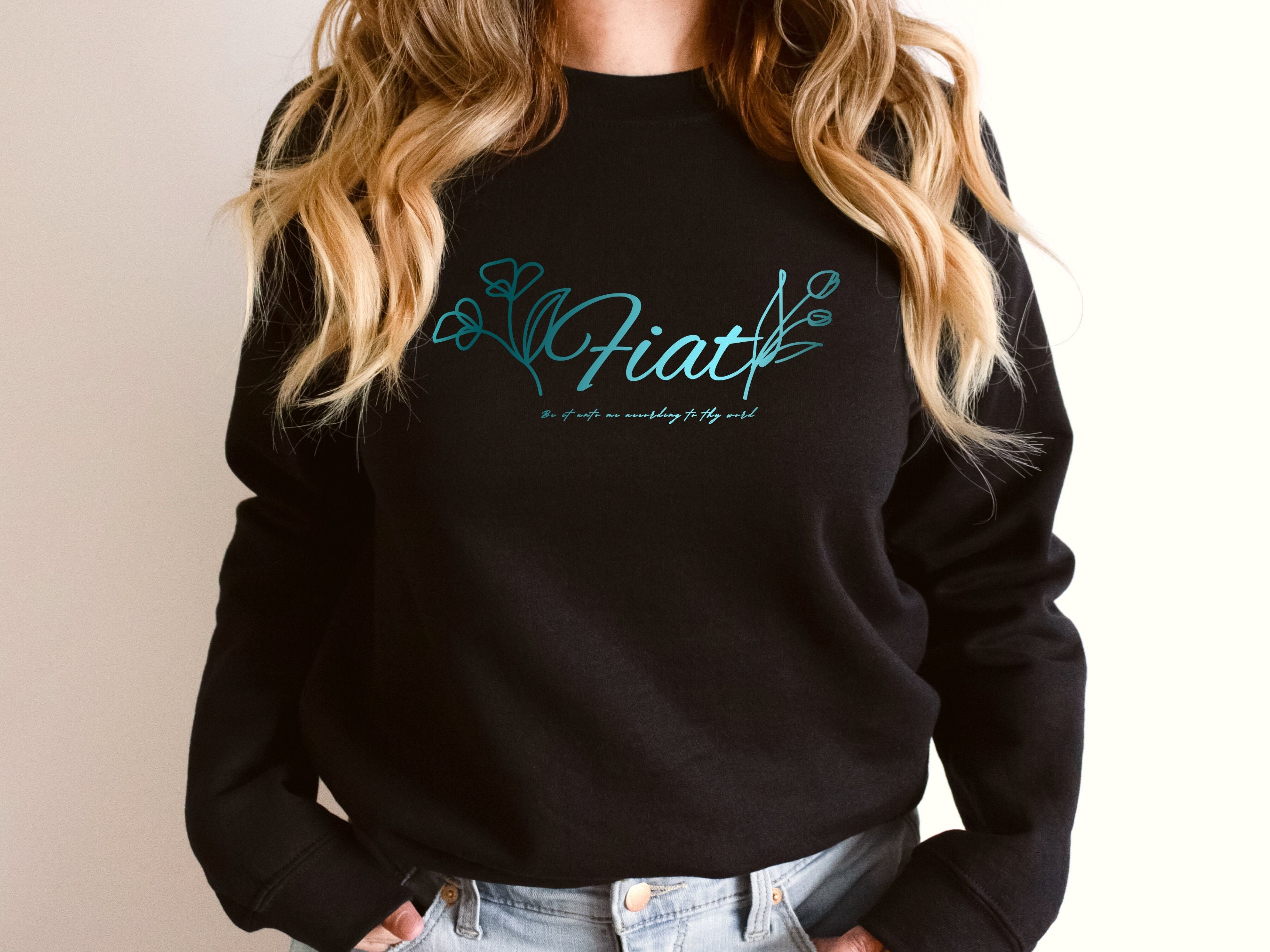 Sudadera FIAT - Hágase en mí según tu palabra, Fiat de María, devoción  mariana - Sudadera católica de cuello redondo para mujer - Etsy México