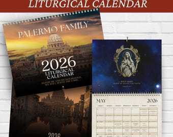 2026 Catholic Liturgical Wall Calendar: Feast Days, Holy Days
