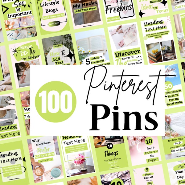 Pinterest Template Canva | Pinterest Pins | Blogging Template | Canva Bundle | Pinterest Marketing | Blogger Template | Blog Pins