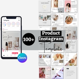 100 +Neutral Product Instagram Template – Beauty Salon _ Skincare Template – Cosmetic Products – Ig Templates – Price List template