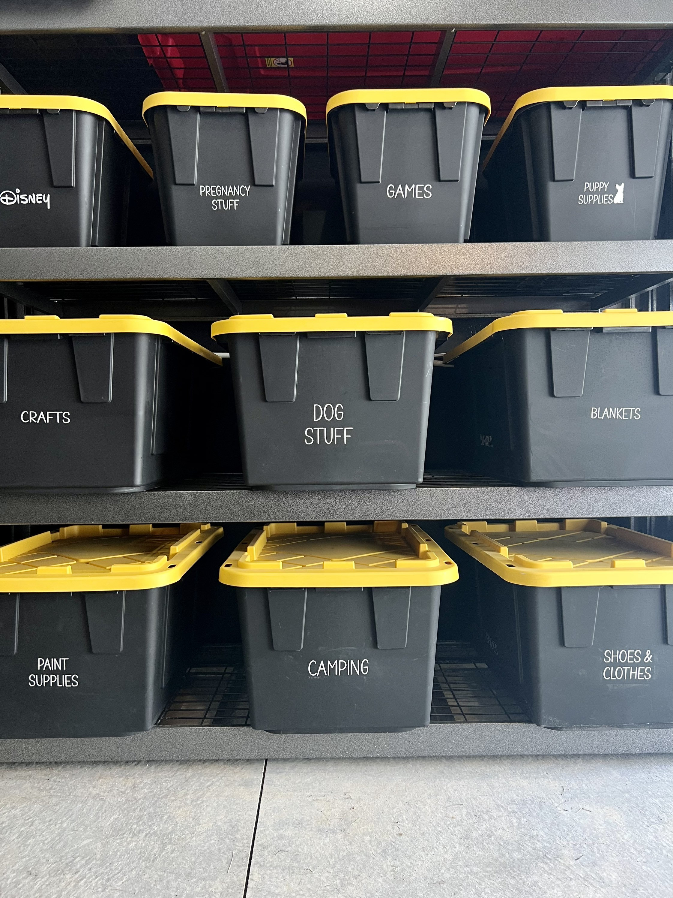 Labeling Our Garage Storage Bins - Organized-ish