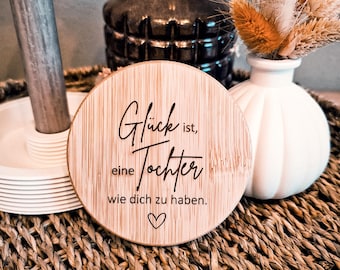 Vorratsglas "Glück ist eine Tochter wie dich zu haben" | Vorratsbehälter | Glas Beste Freundin | Geschenk Familie | Glas Glück | Tochter