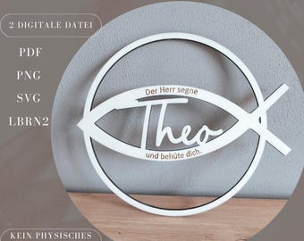 Laser Cut Communion | Laser Cut File Communion Dove | SVG File Baptism Wreath | File Baptism | Lightburn | File Communion | Laser File Baptism