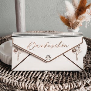 Holz Briefumschlag - ideal für Geldgeschenke | Dankeschön | Danke | Geburtstagsgeschenk | Holzumschlag Dankeschön | Geldumschlag | Freundin