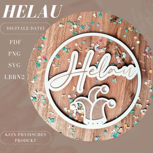 Laser Cut File Carnival | Laser Cut File Spring | Carnival | Alaaf | Helau | fifth season | Lightburn | Mardi Gras | Carnival decoration