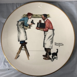 Norman Rockwell Winter Year End Count Plate