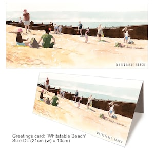Biglietto d'auguri 'Whitstable Beach' - formato DL