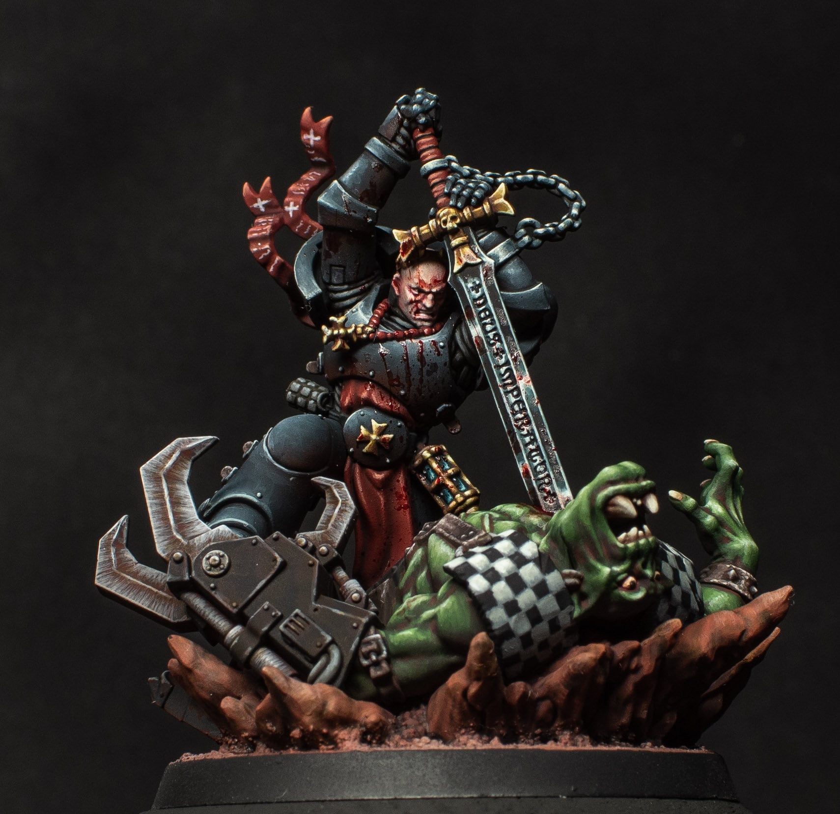 ウォーハンマー BLACK TEMPLARS: BAYARD'S REVENGE JoyToy WH40K Black Templars Emperor's Champion Bayard's