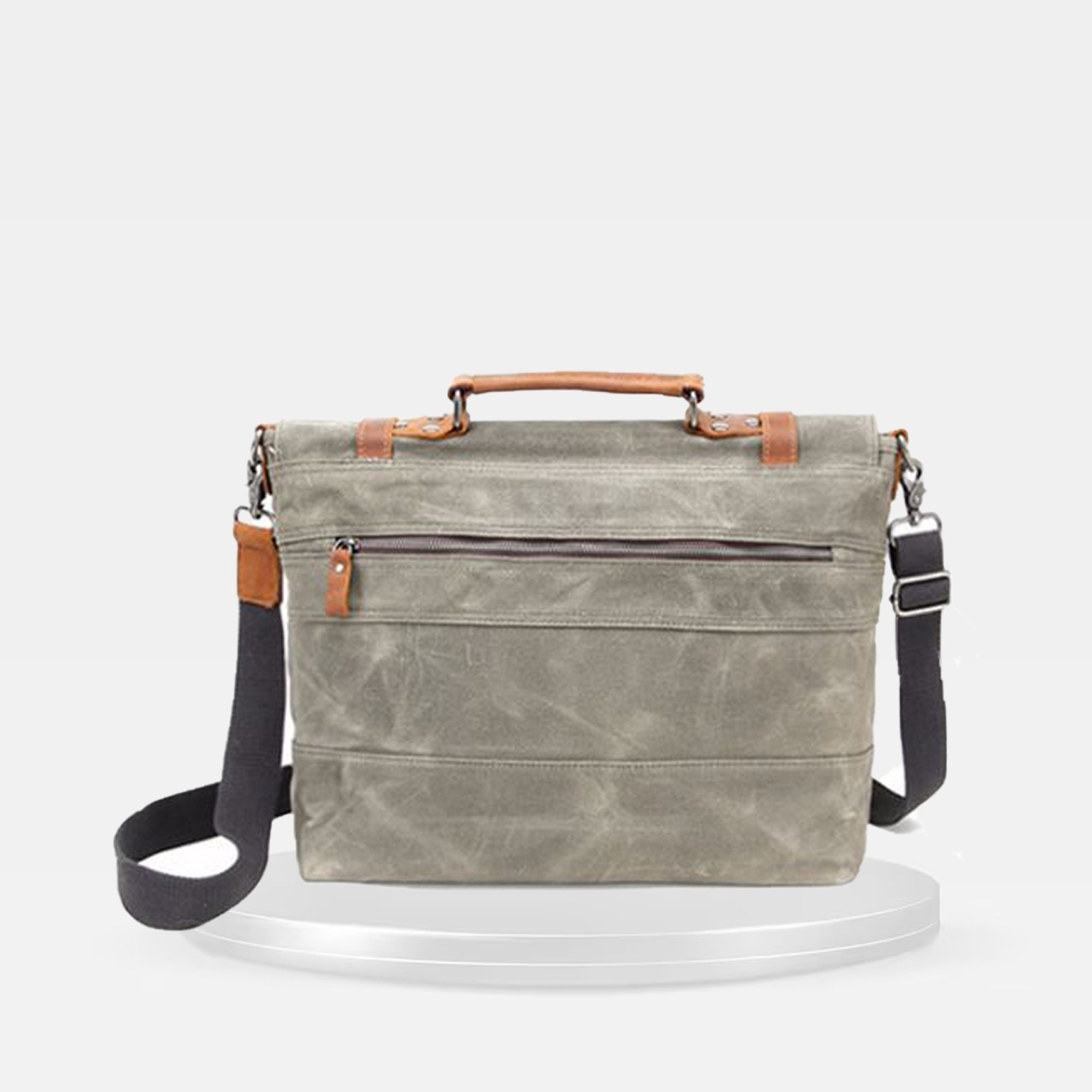 Canvas Men Briefcase Working Travel Laptop Bag Canvas Retro Style Men's