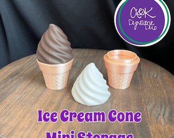 Ice Cream Cone Mini Storage – 3D Printed Container