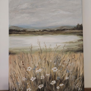 Original Wildflower Acrylic Painting on Canvas