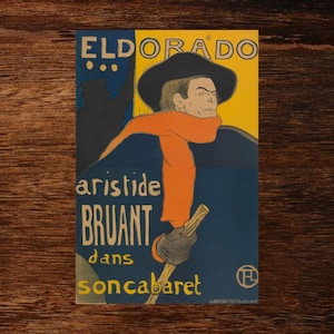 El Dorado Aristide Bruant Dans Son Cabaret Vintage Matte Wall Art Poster