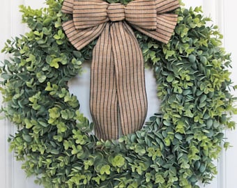 Eucalyptus Wreath, Year Round Wreath for Front Door, Frosted Eucalyptus Wreath, Modern Farmhouse Wreath, Greenery Wreath, Spring Wreath